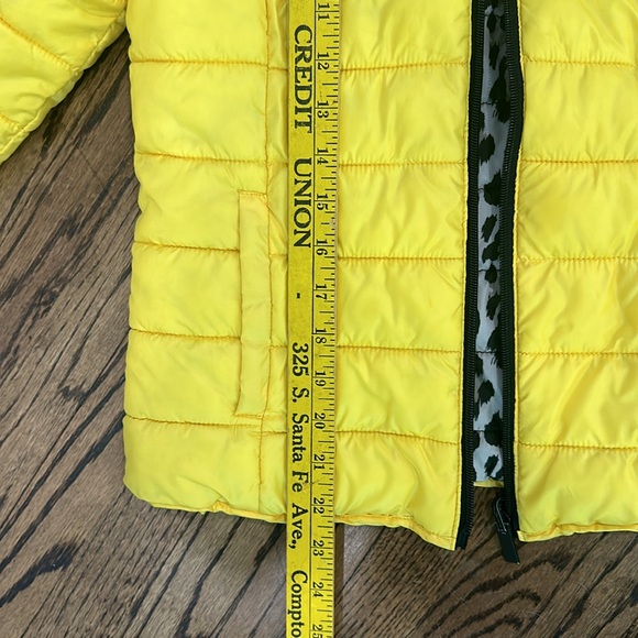 Leopard puffer jacket reversible to yellow - Picture 8 of 9